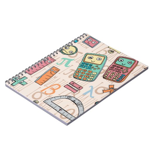 Glückliches Mathe Notizblock (Linke Seite)