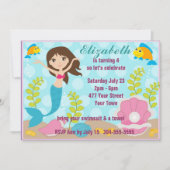 Glückliches Meerjungfrau-Pool-Party Einladung (Vorderseite)