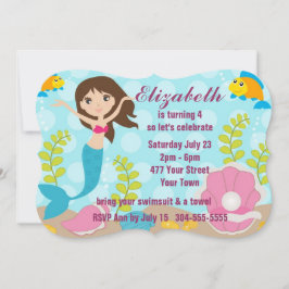 Glückliches Meerjungfrau-Pool-Party Einladung