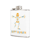 Glückliches menschliches Skelett Flachmann (Links)