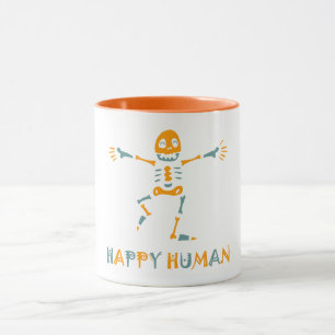Glückliches menschliches Skelett Tasse