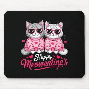 Glückliches Meowentine’s Süßes Romantisches Katzen Mousepad
