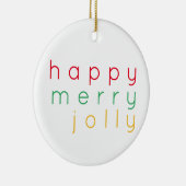 GLÜCKLICHES MERRY JOLLY Keramik Circle Ornament (Rechts)