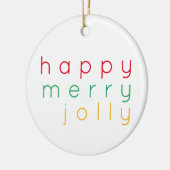 GLÜCKLICHES MERRY JOLLY Keramik Circle Ornament (Links)
