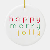 GLÜCKLICHES MERRY JOLLY Keramik Circle Ornament (Hinten)