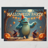 Glückliches Monster-Halloween-Party für Kinder (Vorne/Hinten)