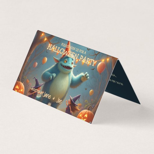 Glückliches Monster-Halloween-Party für Kinder (Vorderseite)