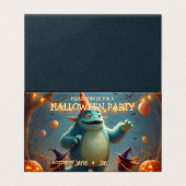 Glückliches Monster-Halloween-Party für Kinder (Außenseite Aufgefaltet)