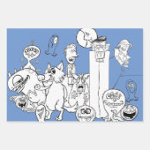 GLÜCKLICHES MONSTERS Wrapping Paper Flat Sheet Set Geschenkpapier Set (Vorderseite 3)