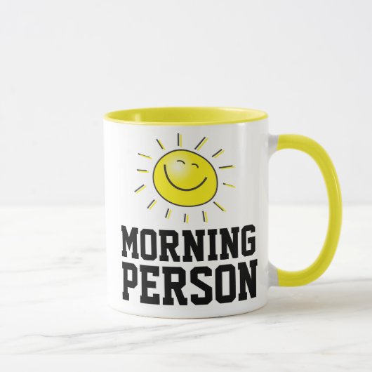 GLÜCKLICHES MORGEN PERSON KAFFEE TASSE (Rechts)