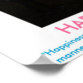 GLÜCKLICHES motivierend Poster (Ecke)