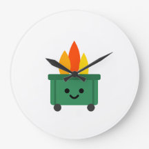Glückliches Müllcontainer-Feuer