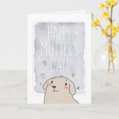 Glückliches Mutters Karte Tageshundemamma Mutter (Gelbe Blume)