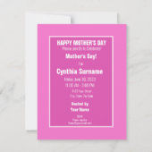 GLÜCKLICHES MÜTTERTAG BLUME FLORALKOPF EINLADUNG (Rückseite)