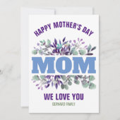 GLÜCKLICHES MUTTERTAG MAMA GESCHENKT EINLADUNG (Vorderseite)