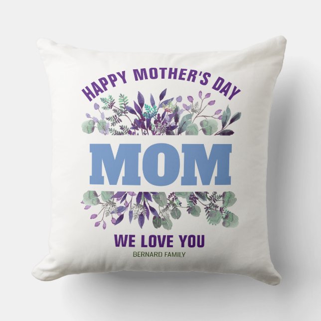 GLÜCKLICHES MUTTERTAG MAMA GESCHENKT KISSEN (Vorderseite)