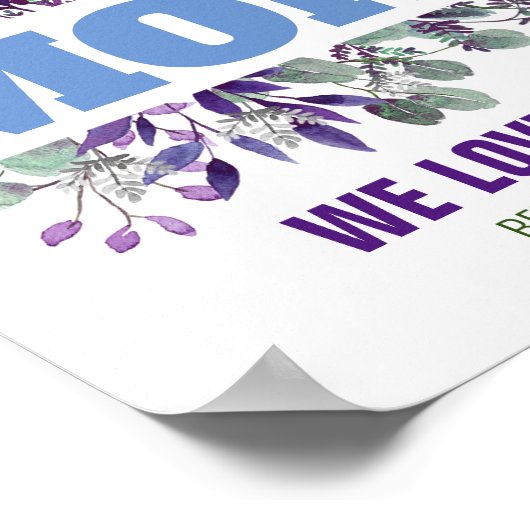 GLÜCKLICHES MUTTERTAG MAMA GESCHENKT POSTER (Ecke)