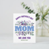 GLÜCKLICHES MUTTERTAG MAMA GESCHENKT POSTKARTE (Stehend Vorderseite)