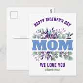 GLÜCKLICHES MUTTERTAG MAMA GESCHENKT POSTKARTE (Vorne/Hinten)