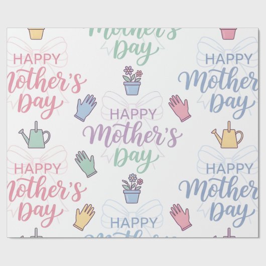 Glückliches Muttertags-Geschenkpapier Geschenkpapier (Flach)