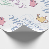 Glückliches Muttertags-Geschenkpapier Geschenkpapier (Ecke)