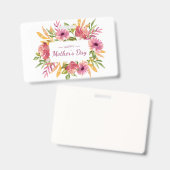 Glückliches Muttertagsgeschenk Ausweis (Vorder- & Rückseite)