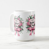 Glückliches Muttertagsgeschenk Kaffeetasse (Vorderseite Links)