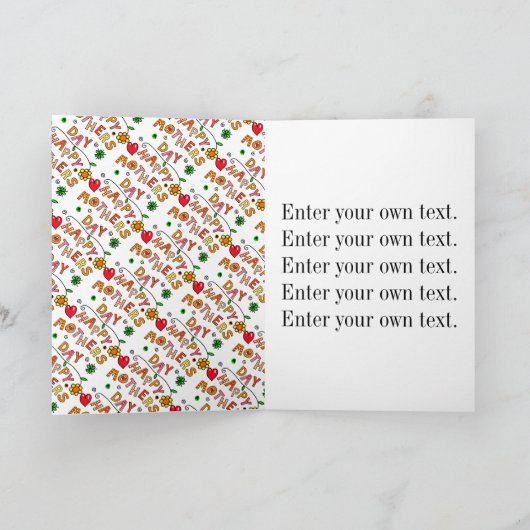 Glückliches Muttertagsgeschenk Karte (Innenseite)