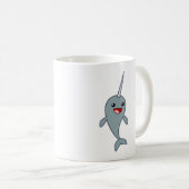 Glückliches Narwhal Kaffeetasse (VorderseiteRechts)
