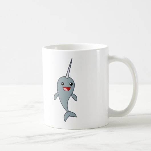 Glückliches Narwhal Kaffeetasse (Rechts)