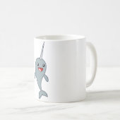 Glückliches Narwhal Kaffeetasse (VorderseiteRechts)
