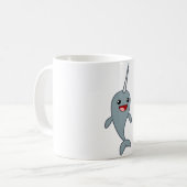 Glückliches Narwhal Kaffeetasse (Vorderseite Links)
