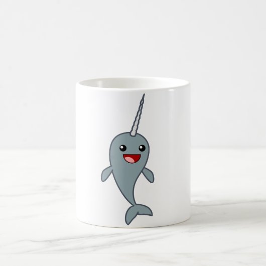 Glückliches Narwhal Kaffeetasse (Mittel)