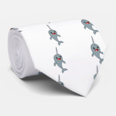 Glückliches Narwhal Krawatte (Gerollt)