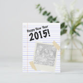 glückliches neues Jahr 2015 Feiertagspostkarte (Stehend Vorderseite)