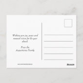 GLÜCKLICHES NEUES JAHR 2020 Vision Schneeflocken N Postkarte (Rückseite)