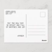 Glückliches neues Jahr 2023 Grüße 5 FotoCollage Postkarte (Rückseite)