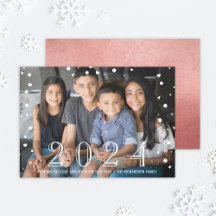 Glückliches neues Jahr 2023 Rose Gold Confetti Fot