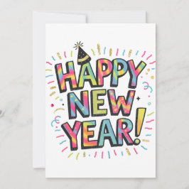 "Glückliches neues Jahr 2025 🎆 Feuerwerke Extrava Feiertagskarte