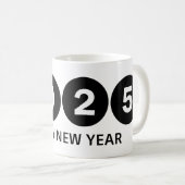 "Glückliches neues Jahr 2025 🎆 Feuerwerke Extrava Kaffeetasse (VorderseiteRechts)