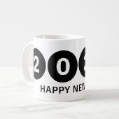 "Glückliches neues Jahr 2025 🎆 Feuerwerke Extrava Kaffeetasse (Vorderseite Links)