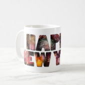 "Glückliches neues Jahr 2025 🎆 Feuerwerke Extrava Kaffeetasse (Vorderseite Links)