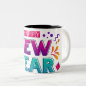 "Glückliches neues Jahr 2025 🎆 Feuerwerke Extrava Zweifarbige Tasse (VorderseiteRechts)