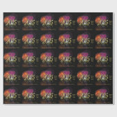Glückliches neues Jahr 2025 Gold Fireworks Geschenkpapier (Flach)