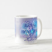 glückliches neues Jahr 2025 Kaffeetasse (VorderseiteRechts)