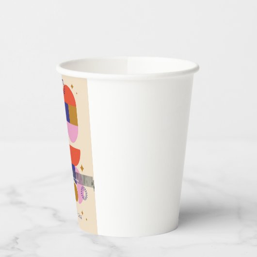 glückliches neues Jahr 2025 Pappbecher (Links)