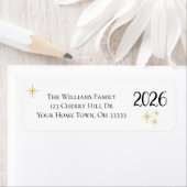 Glückliches neues Jahr 2025 Schwarze Gold Elegante (Insitu)