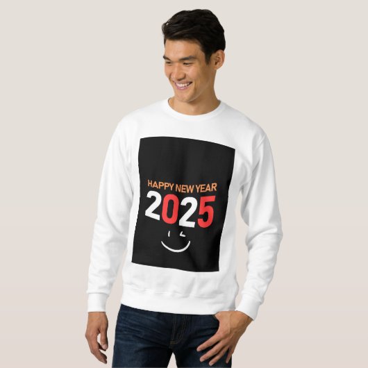 glückliches neues Jahr 2025 Sweatshirt (Vorne ganz)