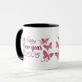 glückliches neues Jahr 2025 Tasse (Vorderseite Links)