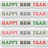 glückliches neues Jahr Aufkleber (Vorderseite)